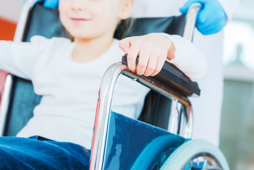 Disabled Girl on Wheelchair