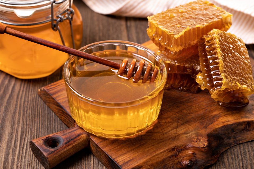 Honey and Honeycomb slice