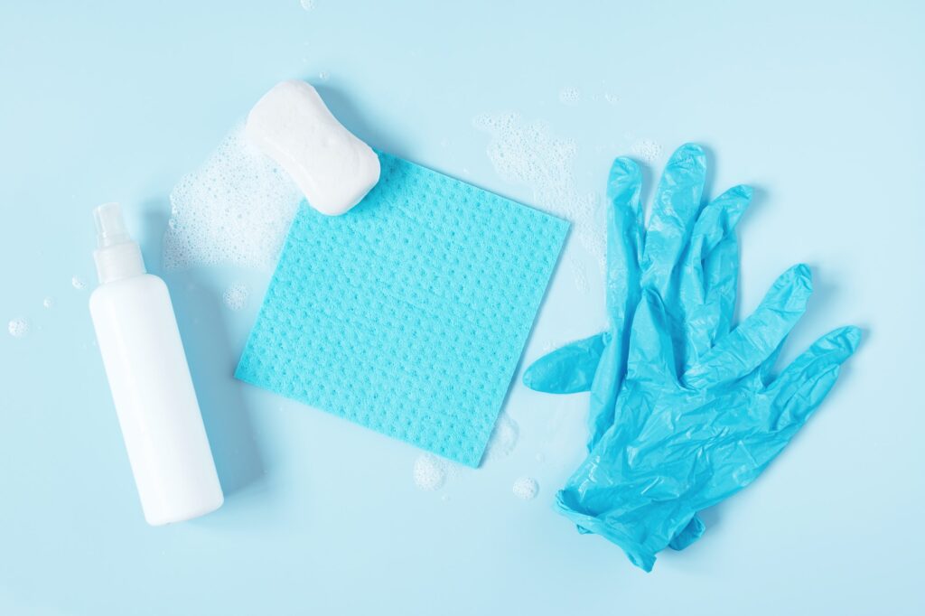 Set of Necessary Accessories for Home Cleaning and Disinfection