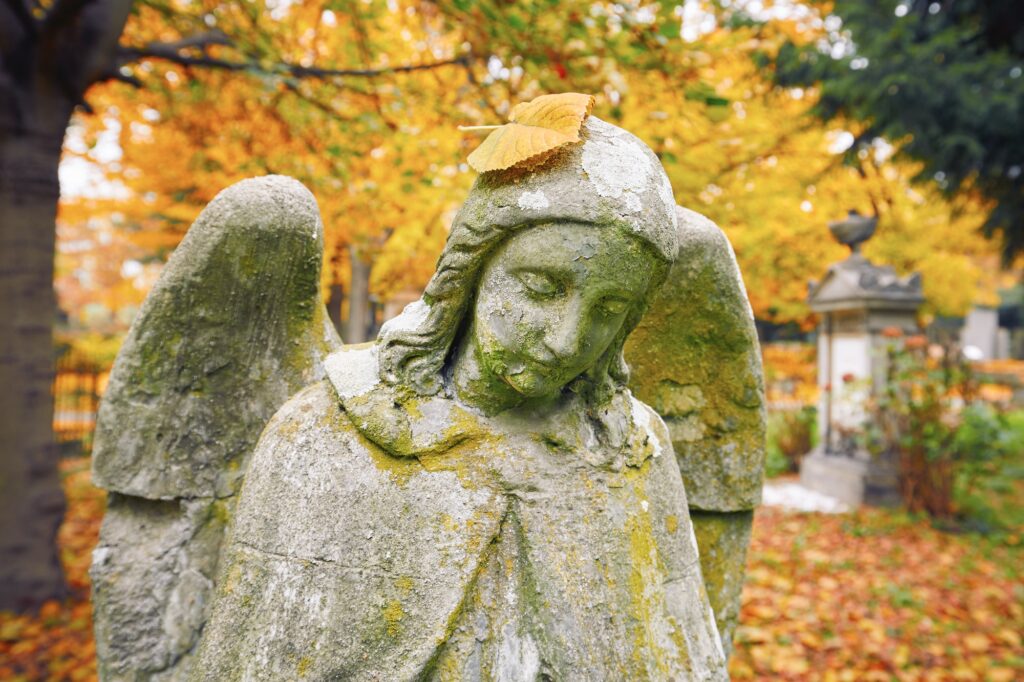 Old cemetery in autumn