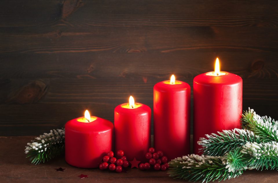 christmas advent candles lantern decoration