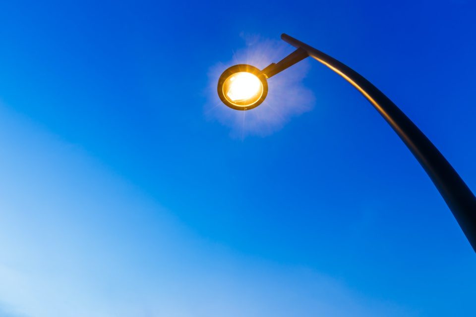 illuminated lighting pole