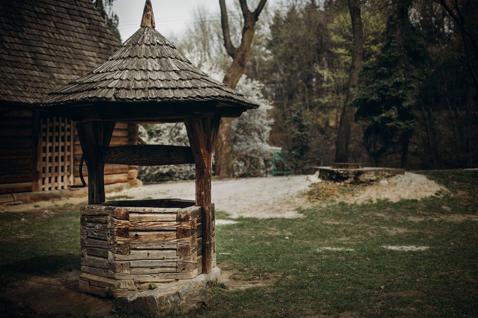 Traditional ukrainian water well