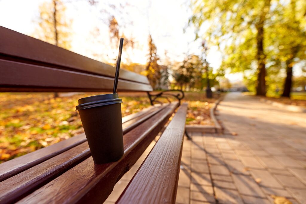 Hot coffee for an autumn walk