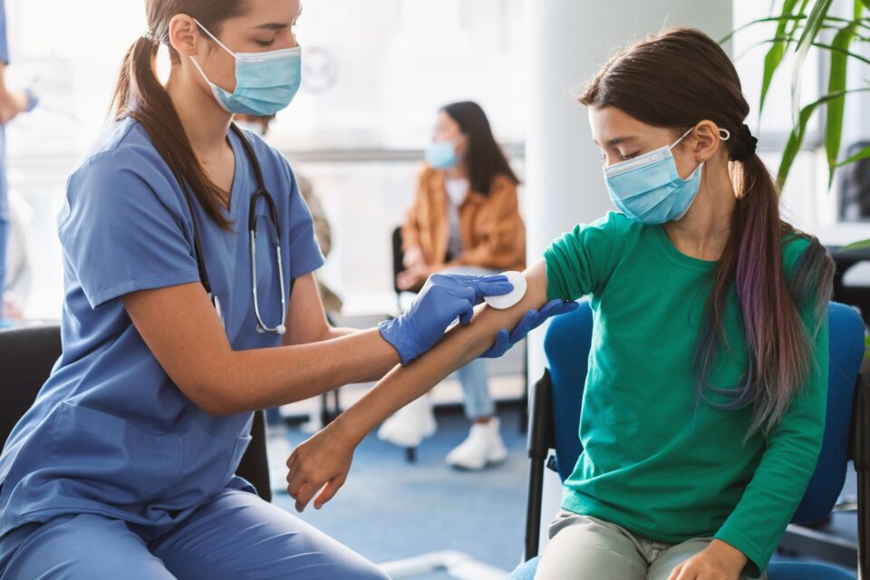 Teen Patient Preparing To Get Vaccinated Against Covid-19