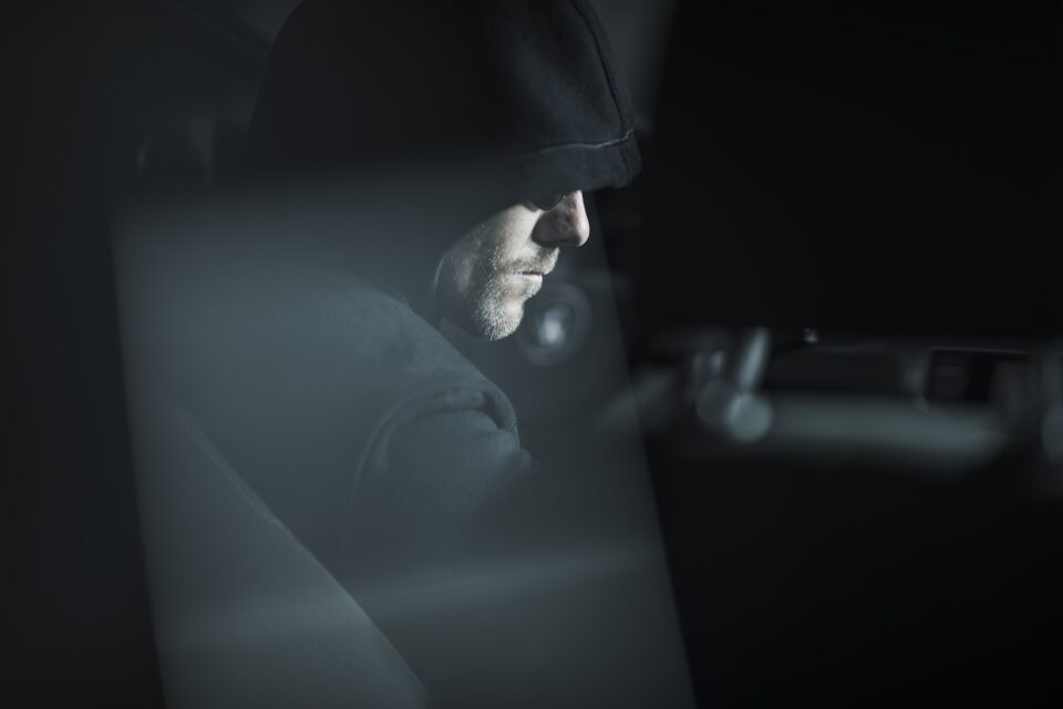 Robber in Black Hood